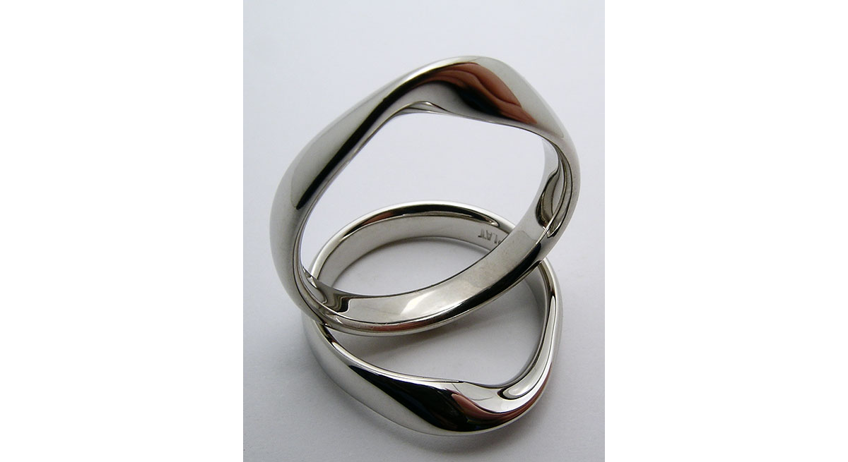Waterton Jewelry, Twisted, Platinum, His, Hers, Bands, Matching