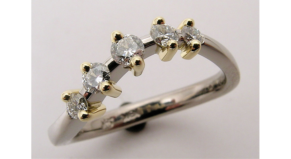 Waterton Jewelry, Diamond, Ring, Band, Ladies, 18k, White, Gold